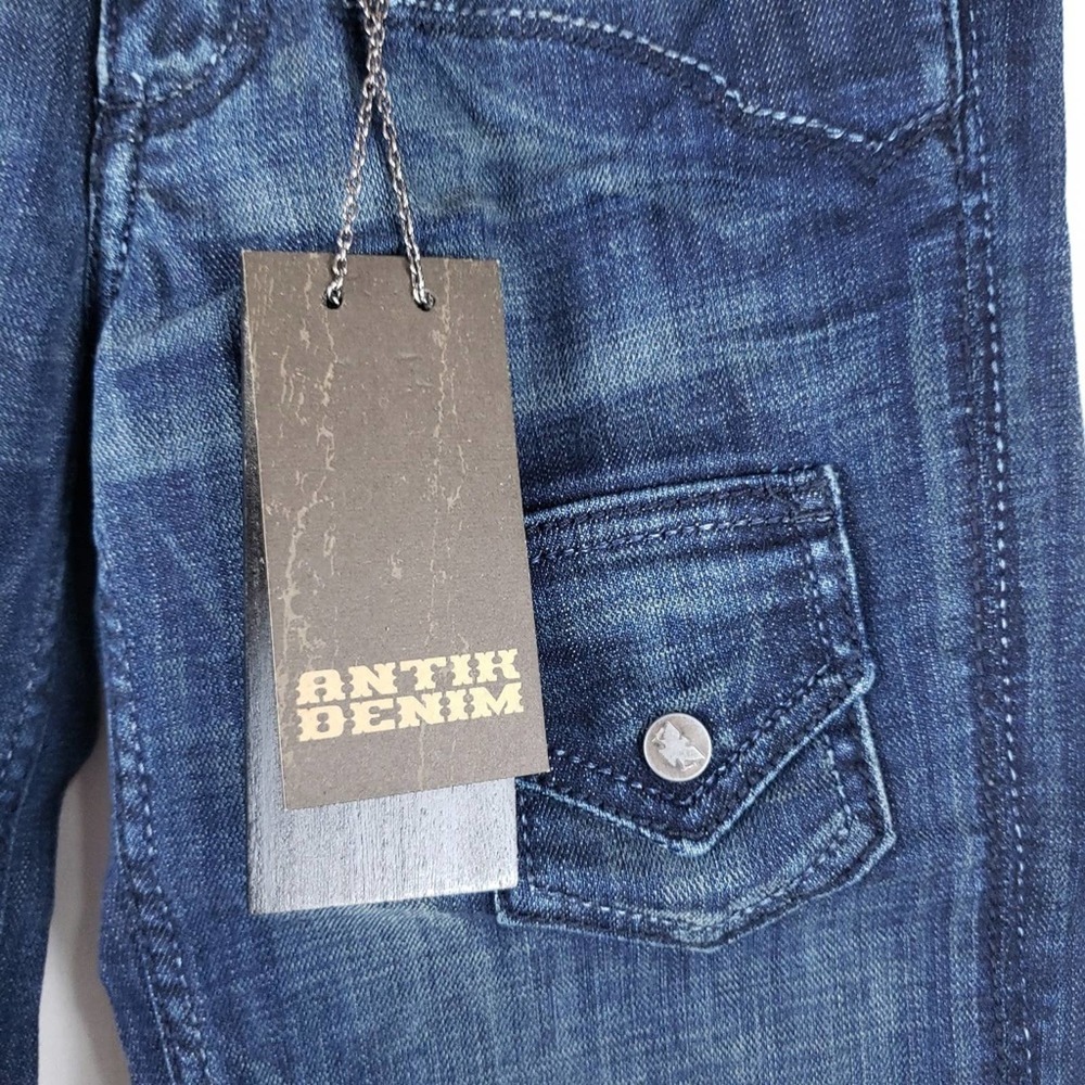 NWT Antik Wide Leg Medium Wash Capri Size 24 - Picture 5 of 5